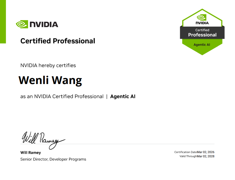 NVIDIA Certified Professional — Agentic AI